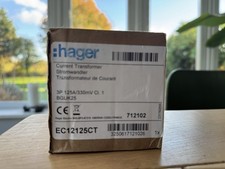 Hager Current Transformer EC12125CT 3 Phase Current Transformer 100A 330ma