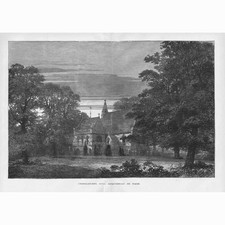 CHISLEHURST Kent, The Church - Antique Print 1879