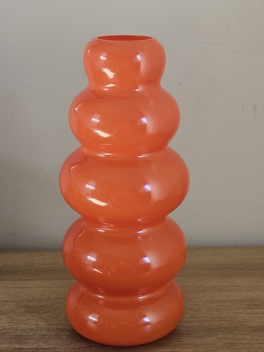 Orange glass vase vintage - orange,