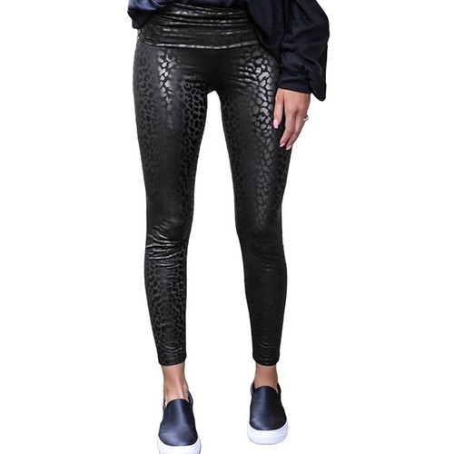 Womens high waist faux - faux, leather
