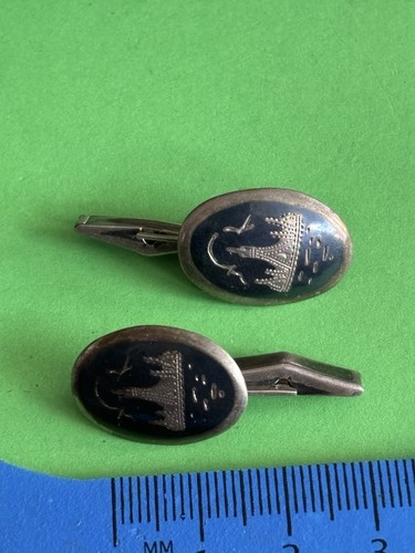 Siam silver cufflinks souvenir - silver,