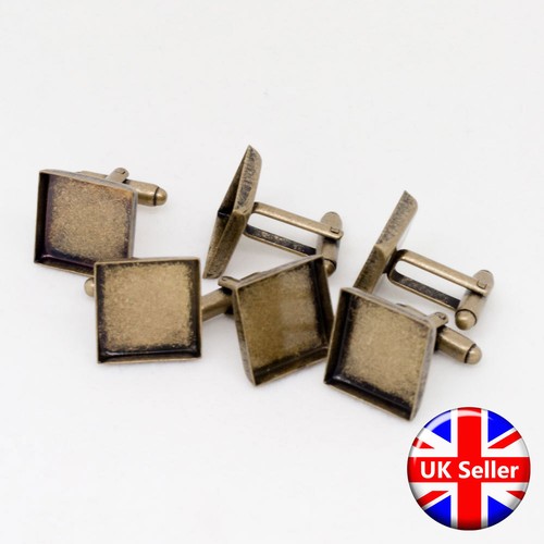 Antique bronze 16mm square - antique,