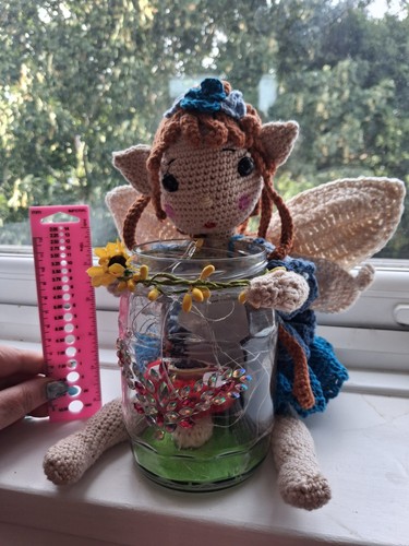 Handmade crocheted fairy with - handmade,