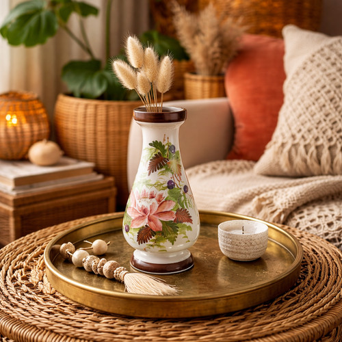 Pink glass bohemian - glass, antique