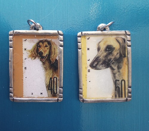 Saluki picture necklaces - saluki,