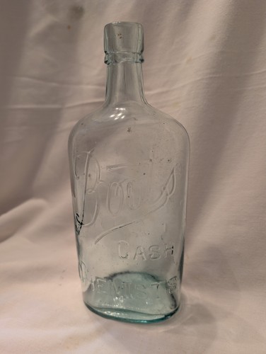Antique glass bottle boots - antique,