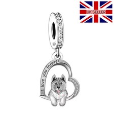 925 Silver Chow Chow Heart 'I