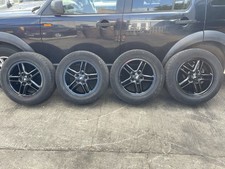 RANGE ROVER P38 18" GLOSS BLACK HURRICANE ALLOY WHEELS TYRES 94-02 DISCOVERY 2