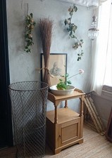 Antique pine washstand bedside - washstand,