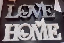 Wooden Love & Home Glitter