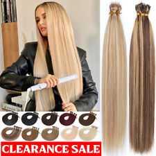 CLEARANCE 200S Thick Full Head Nano Micro Loop Ring Remy Human Hair Extensions