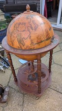 Vintage Wine Bar Antique Globe