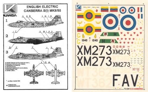 Kanga decals canberra - 1/72,