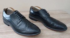 Clarks Mens Classic Brogues, Black Leather, Size UK5 G, EU38, Cork Insoles, VGC