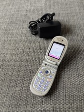 LG C1200 Flip Mobile Phone EE Network Fully Working Retro Silver Red