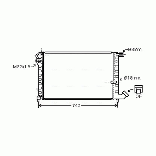 Radiator for peugeot 306 - for, 1.9