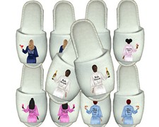 Personalised Bridal Party Spa Slippers Wedding Team Bride Bridesmaid Gowns Robes