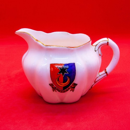 Shelley crested china milk jug - shelley,
