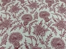 Star Thistle Toile  Red floral