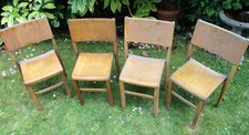 Set of 4 Vintage Wood /