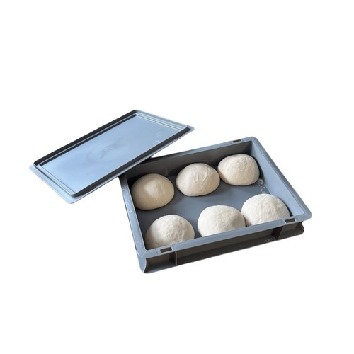 Pizza dough proofing tray with - pizza,