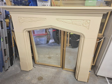 Cream Fire Surround Mantlepiece - Stone Coloured
