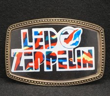 WA21132 *GREAT* VINTAGE 1970s ***LED ZEPPELIN*** ROCK MUSIC BELT BUCKLE