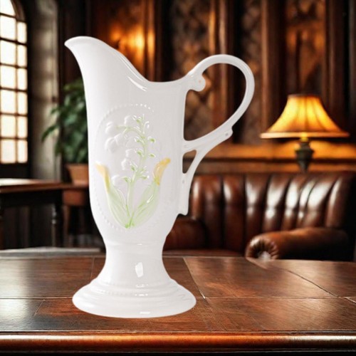 Farmhouse pitcher vase ceramic - pitcher,