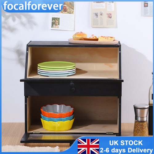 Black bamboo kitchen storage - black,