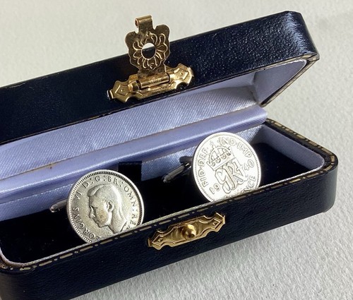 Vintage 1940 silver sixpence - vintage,
