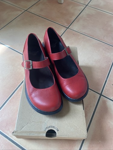 Martens red mary jane shoes - martens,