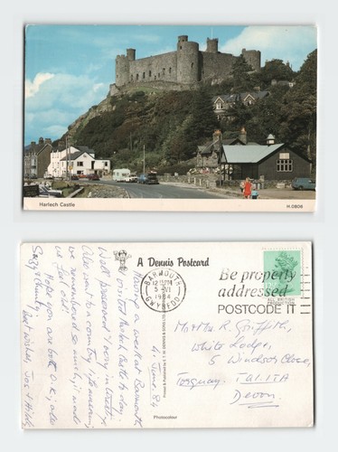 Vintage postcard harlech - vintage,