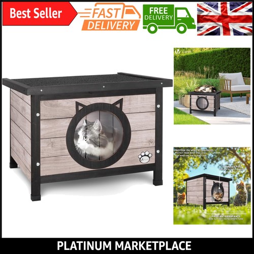 Outdoor cat house with - cat,