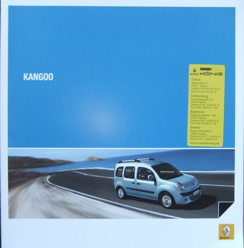 Renault kangoo brochure price - renault,