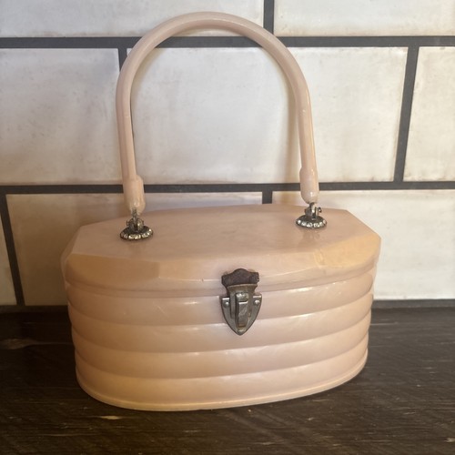 Pink marbled vintage - pink,
