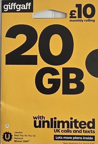 Giffgaff sim card - sim, £10