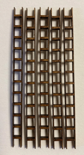 10x wooden ladders - wooden, ladders.