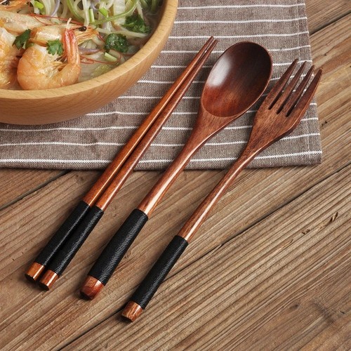 Wooden spoon fork chopsticks - wooden,