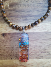 orgonite Tigers eye Necklace 6mm