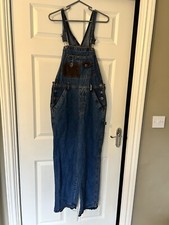 Vintage 90s Revolt Denim And Cord Dungarees Overalls Size Large 