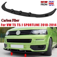 For VW TRANSPORTER T5 T5.1 SPORTLINE 10-14 Lower Front Splitter Lip Carbon Style