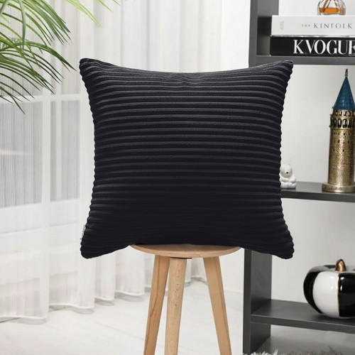 Ribbed plush cushion covers - plush,