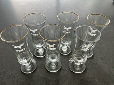 PONY GLASSES x6 1960/70 Retro Vintage Old