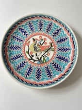 Vintage Evliya Çelebi Çini Fabrikası Serving Plate 32cm - Hand Made in Kütahya