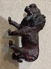 Wooden Lion African Animal Ornament