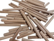 12mm x 115mm Multigroove Hardwood Chamfered Fluted Wooden Dowels Pin Wood 12 100