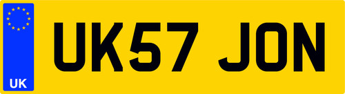 Uk57 jon private number plate - jon,
