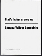 Radbourne Fiat X1/9 1600 & 131 Abarth Rally Road Tests 1978 UK Foldout Brochure