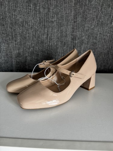 Ladies beige court shoes size - beige,