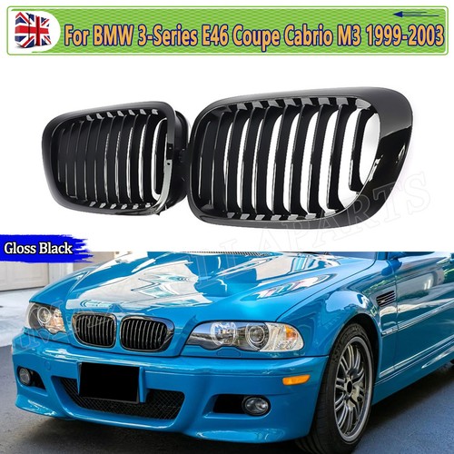 Gloss black kidney grill - black,